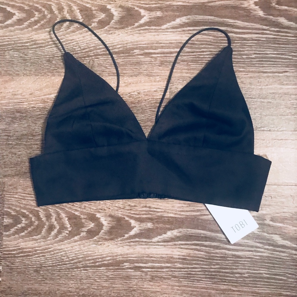 TOBI Crop Top / Bralette Top - Navy Blue — NWT